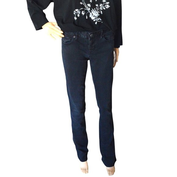 American Eagle Denim - American Eagle Black Super Stretch Skinny Kick Boot Jeans Womens Size 10 X-Long